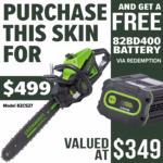 GREENWORKS 18in 2.7kW Chainsaw - promotion