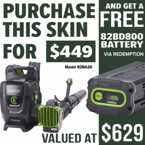 GREENWORKS Dual Port Backpack Blower - PROMOTION