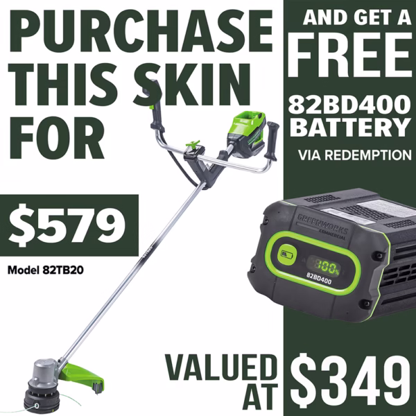 GREENWORKS Gen II 2.0kW Bike Handle String Trimmer - PROMOTION