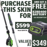 GREENWORKS Gen II Telescopic Pole Saw - promotion