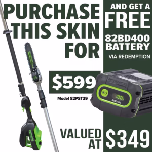 GREENWORKS Gen II Telescopic Pole Saw - promotion