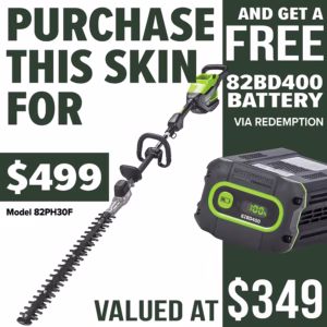 GREENWORKS Short Pole Hedge Trimmer - promotion