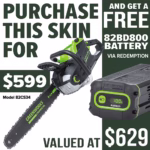 greenworks 20in 3.4kW Chainsaw - promotion